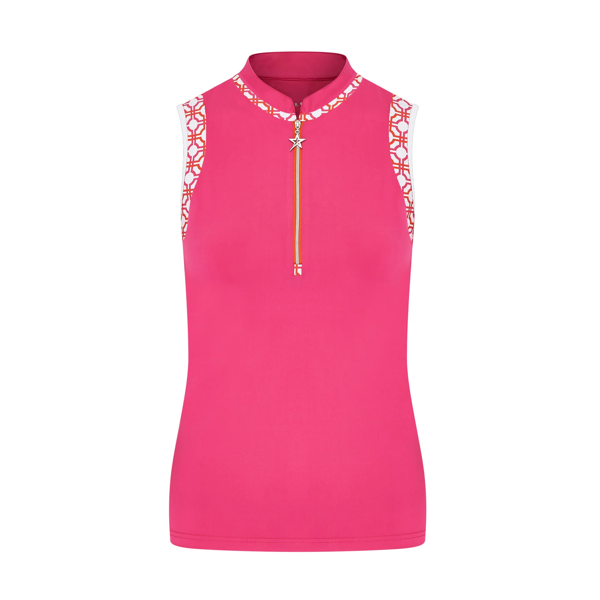 Alice Pattern Sleeveless Lush Pink & Mandarin - Image 4