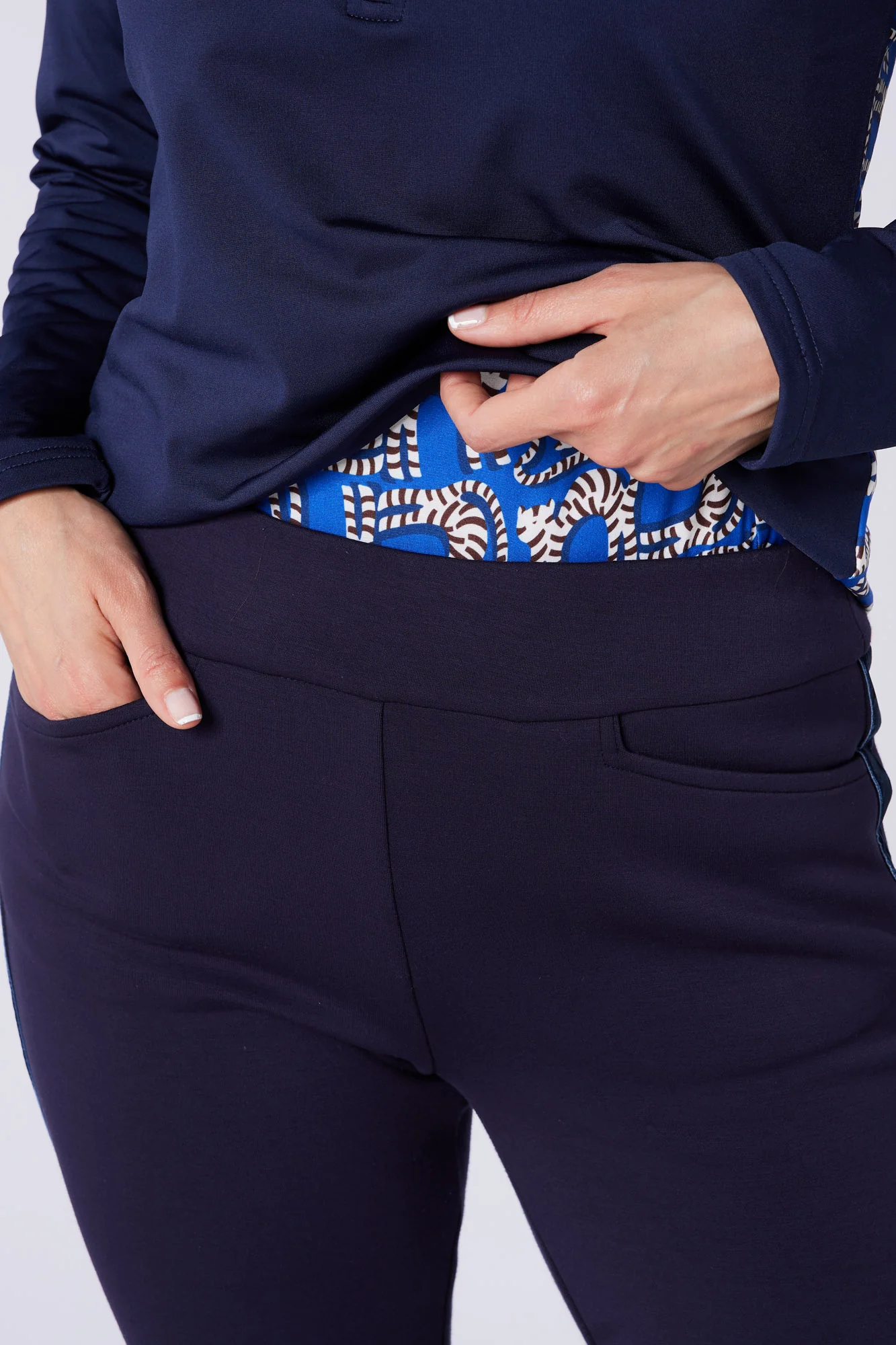 Amber Thermal Fleece Trouser True Navy - Image 4