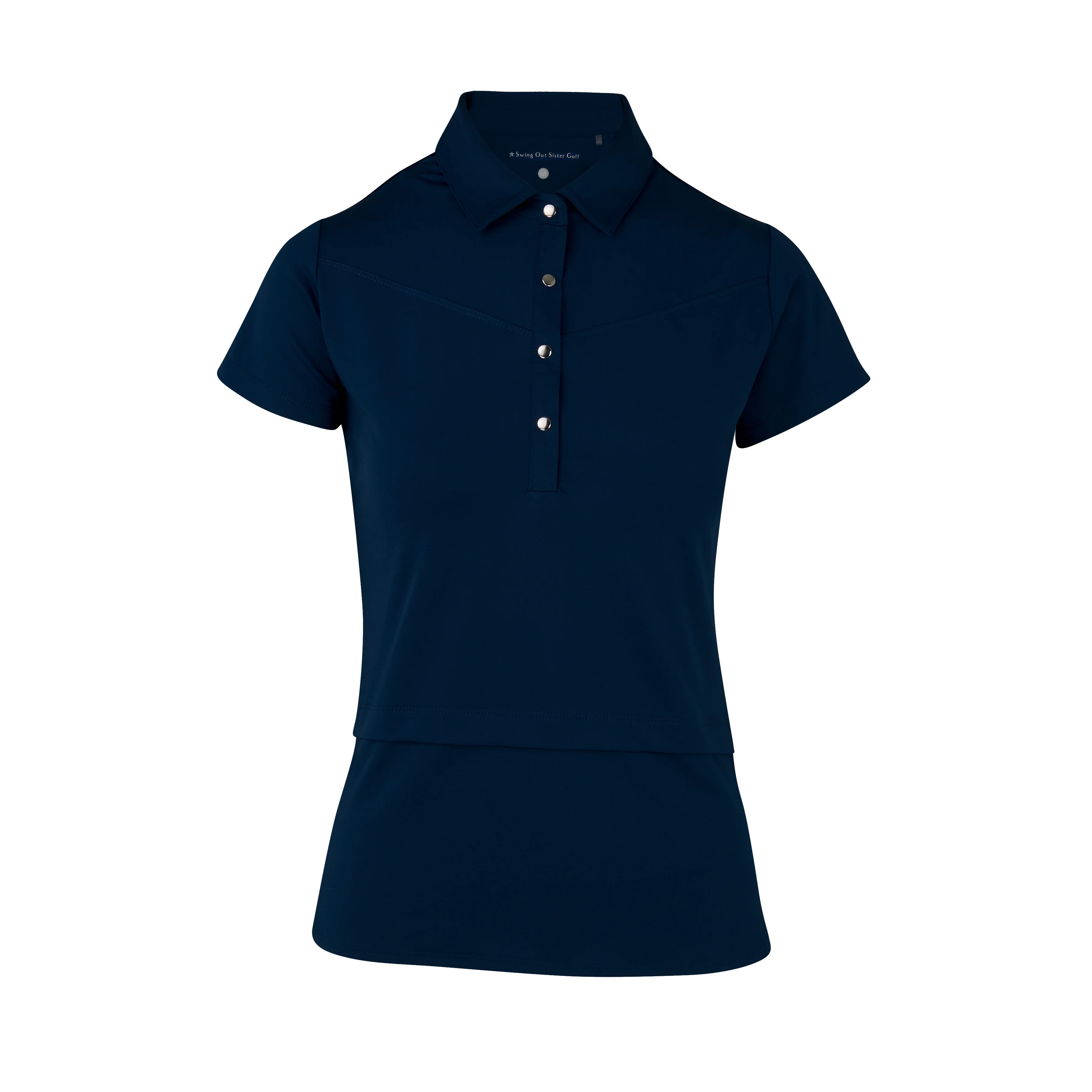 Amelie Cap Sleeve Polo Navy Blazer - Image 3