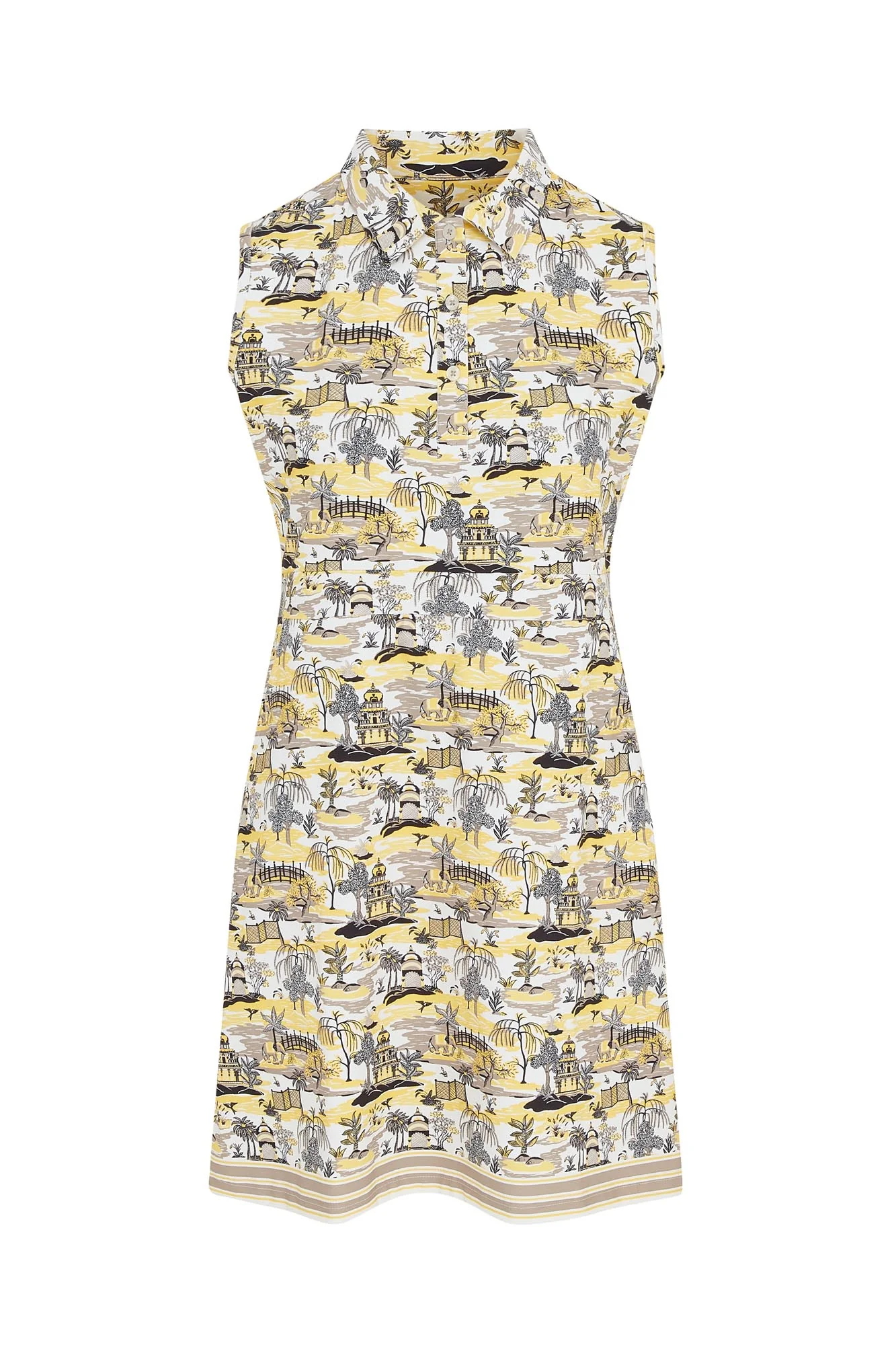 Azure Sleeveless Pattern Dress Indian Dawn - Image 7