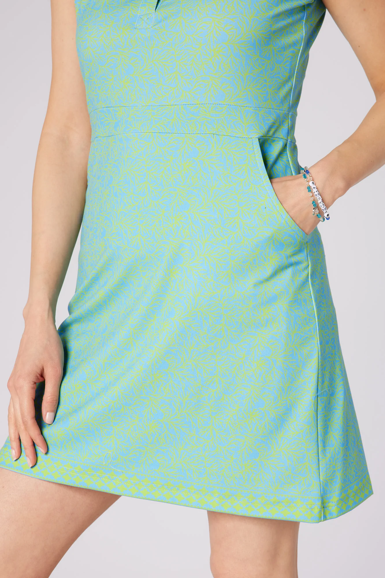 Azure Sleeveless Pattern Dress Ocean Bloom - Image 3