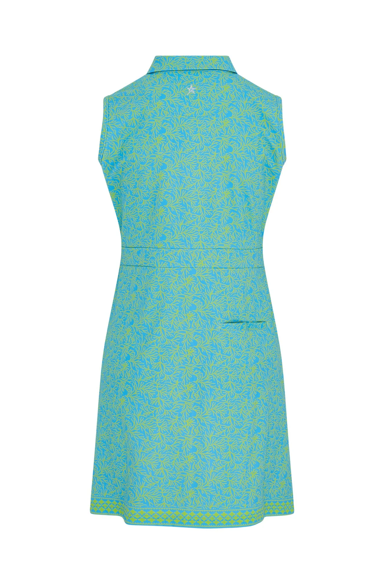 Azure Sleeveless Pattern Dress Ocean Bloom - Image 5