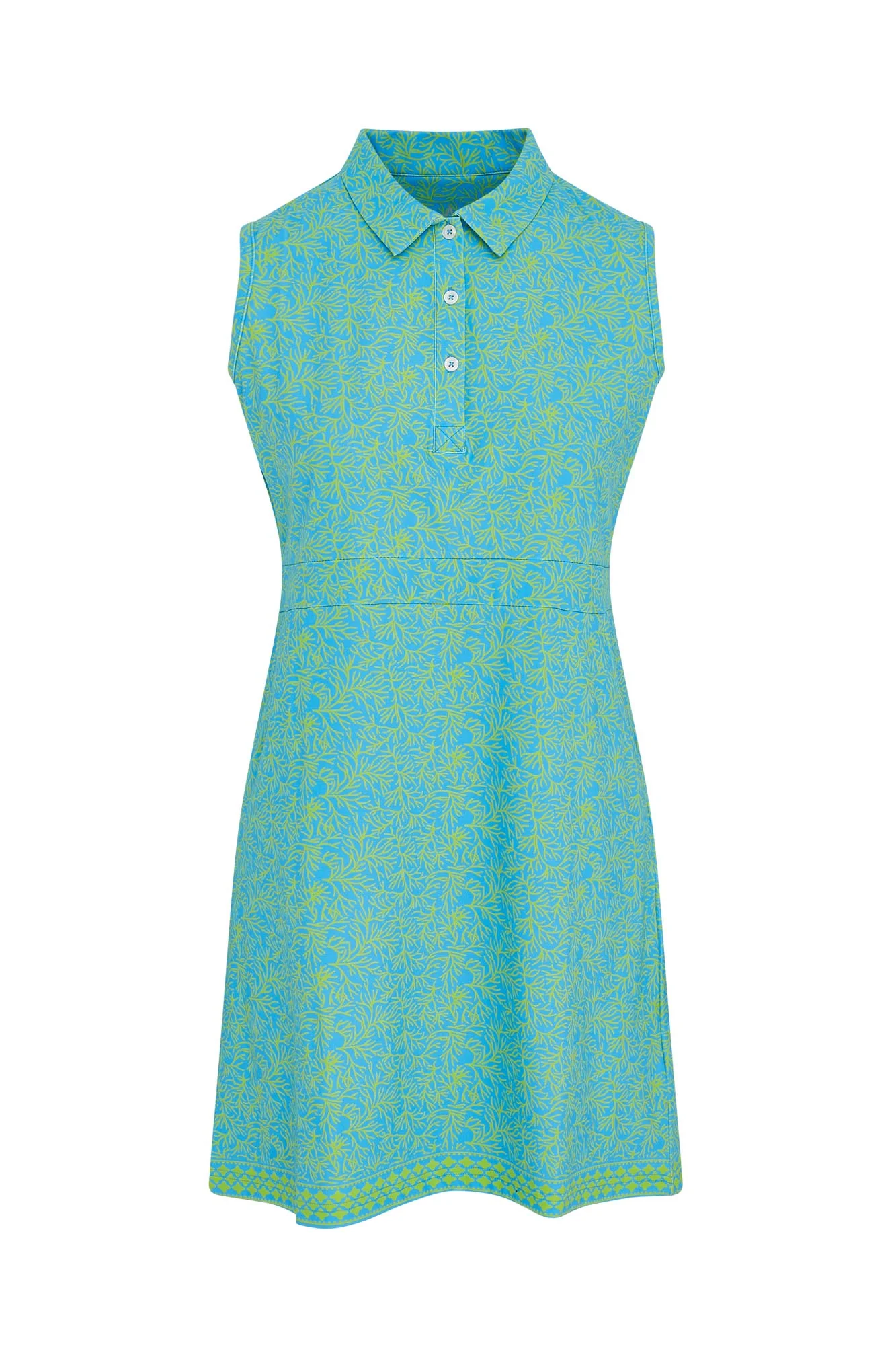 Azure Sleeveless Pattern Dress Ocean Bloom - Image 6