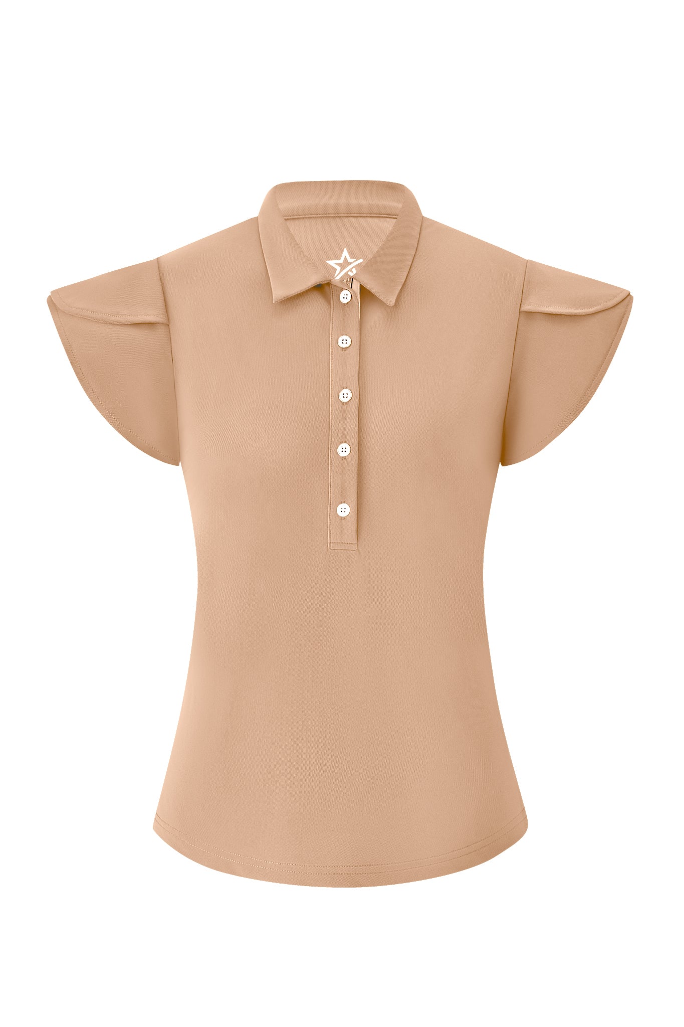 Breeze Fluted Cap Sleeve Caramel Latte - Image 4