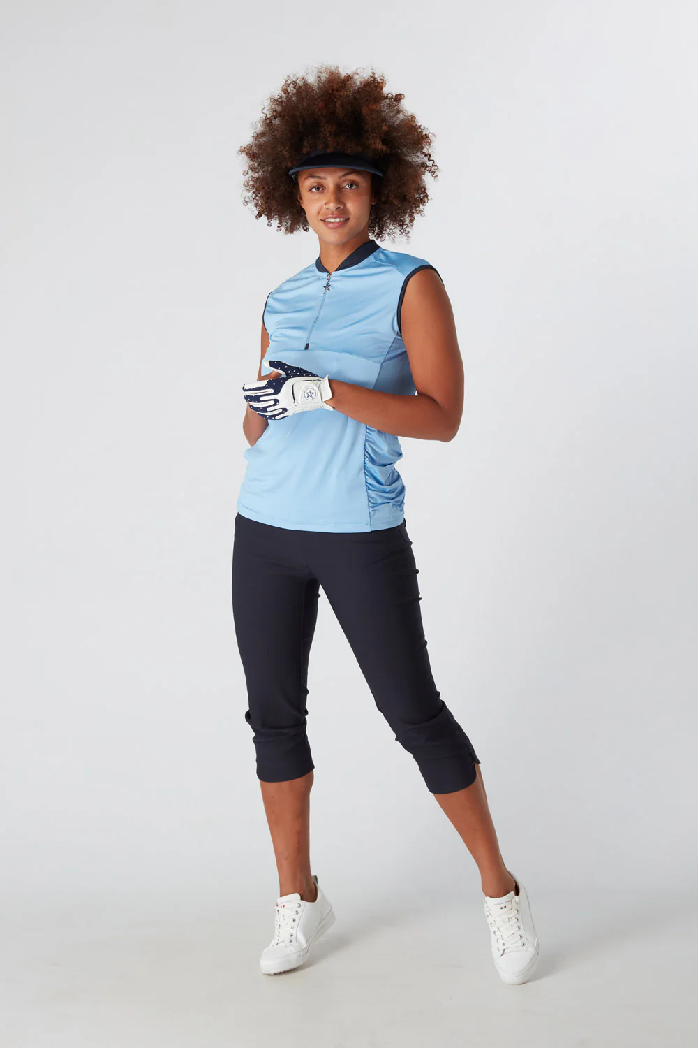 Christy Sleeveless Polo Tranquil Blue - Image 2