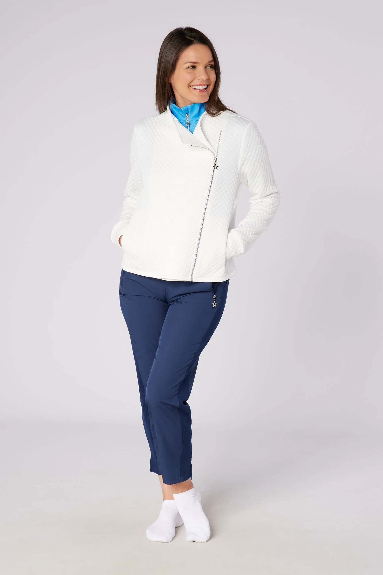 Cyrus Biker Style Jacket White - Image 5