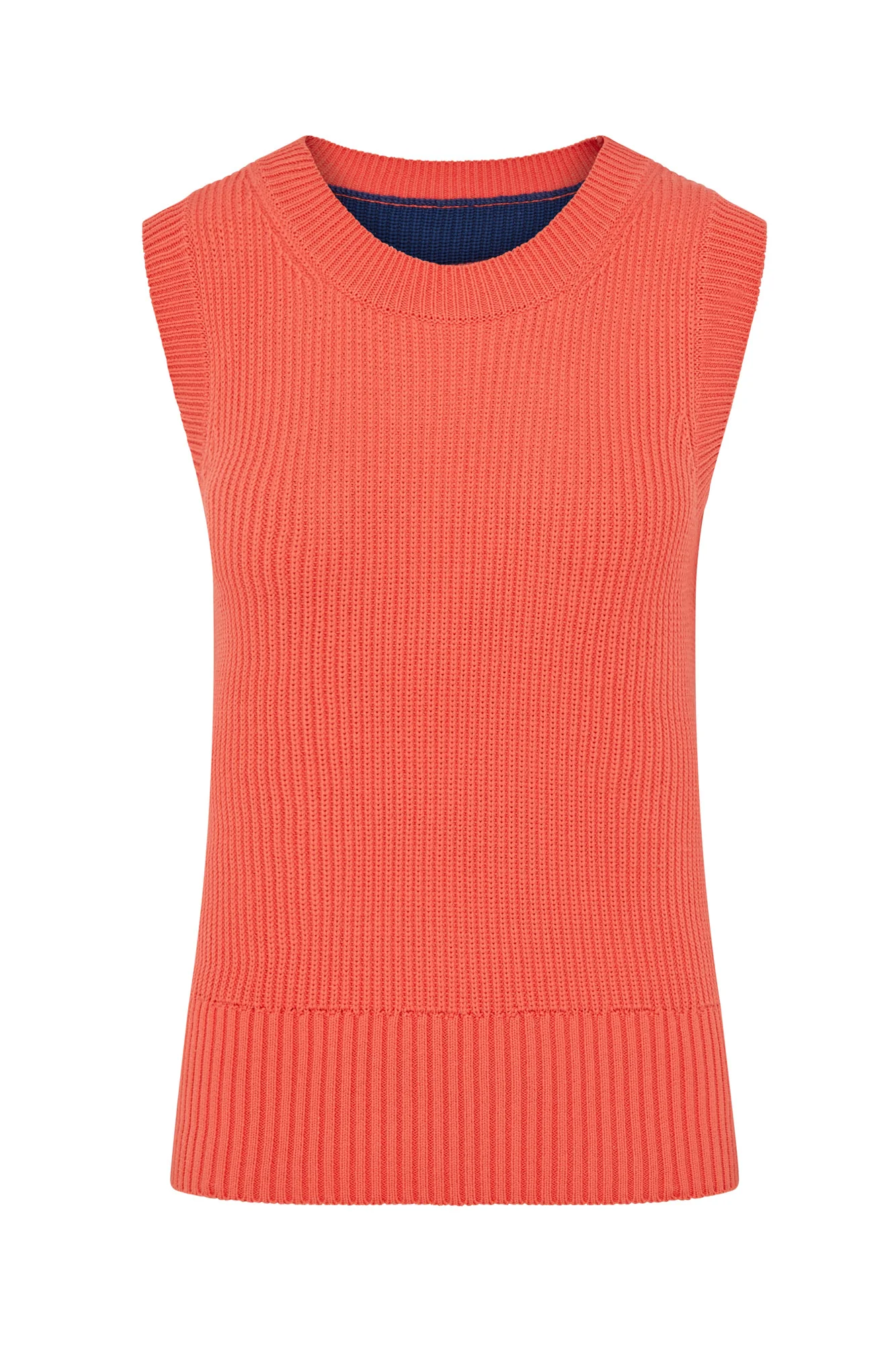 Dee Cotton Slipover Coral & Midnight Navy - Image 3