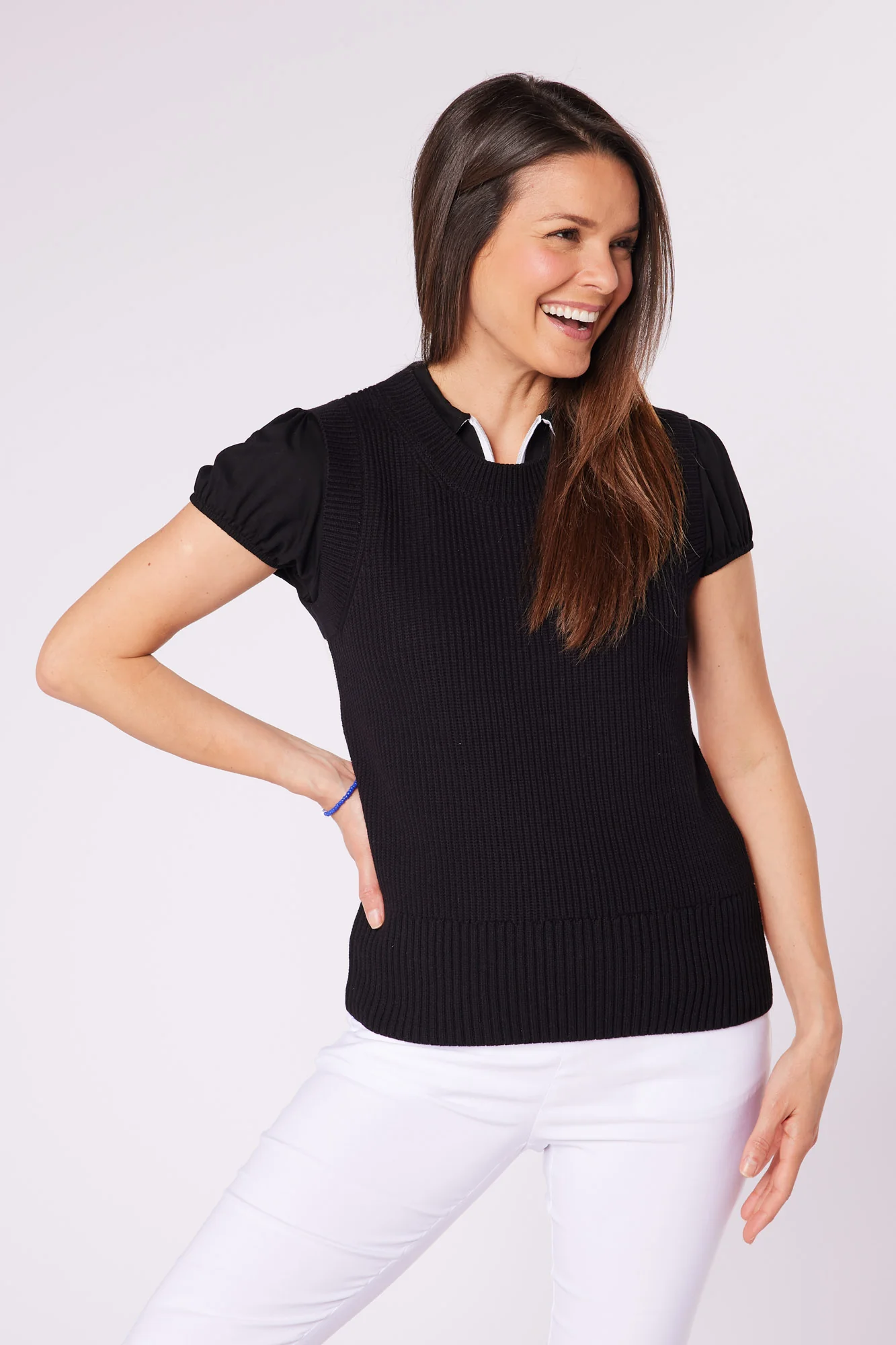 Dee Cotton Slipover Black & White