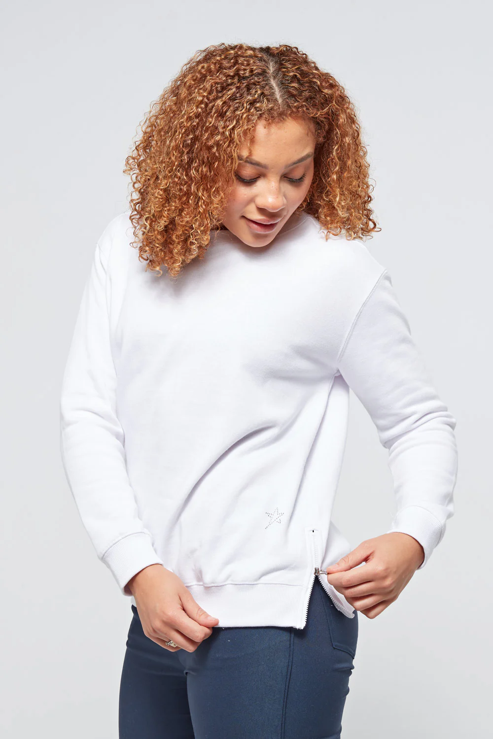 Fern Relaxed Sweat Optic White