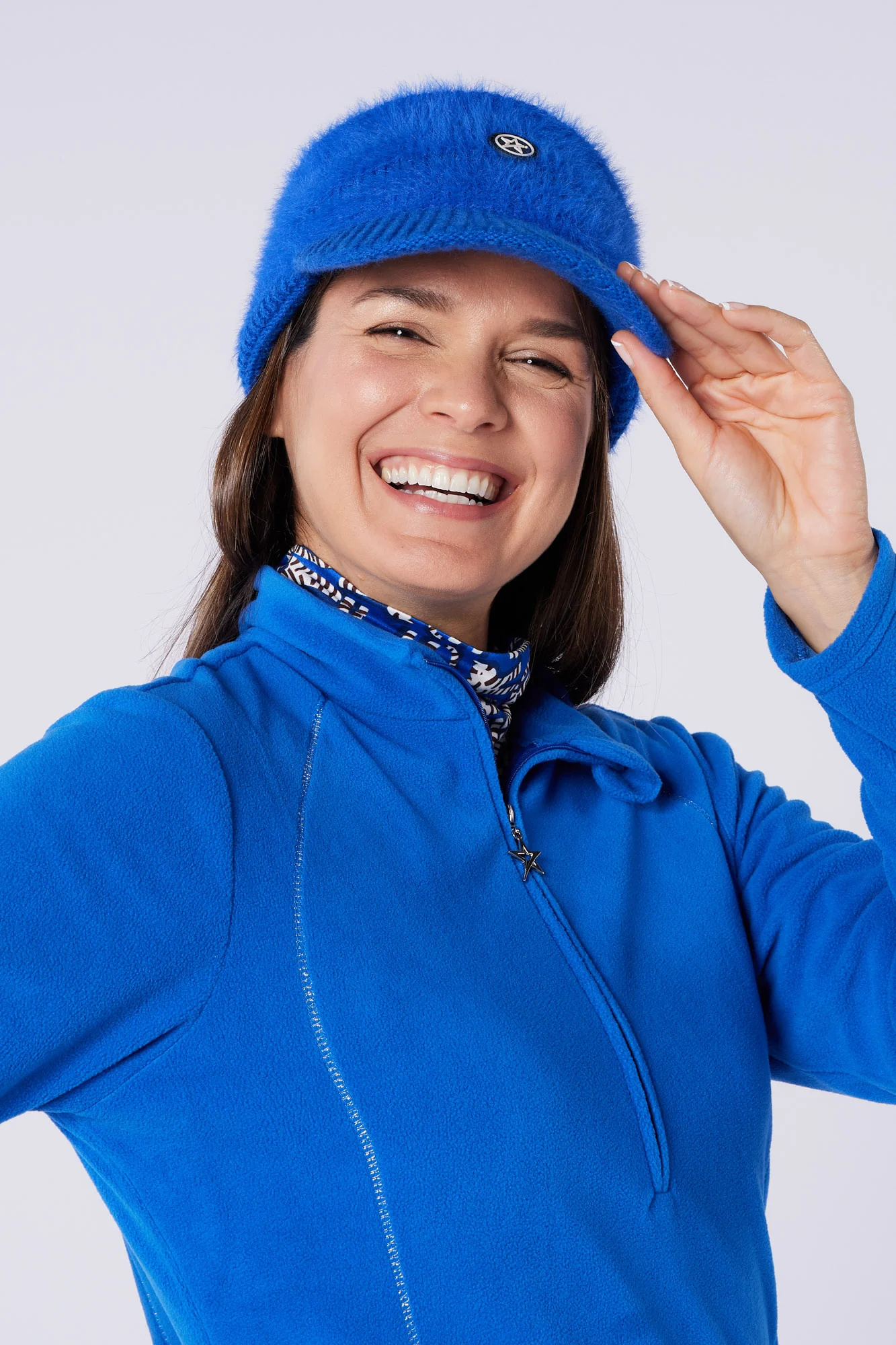 Frankie Lightweight 1/4 Zip Fleece Dazzling Blue - Image 4