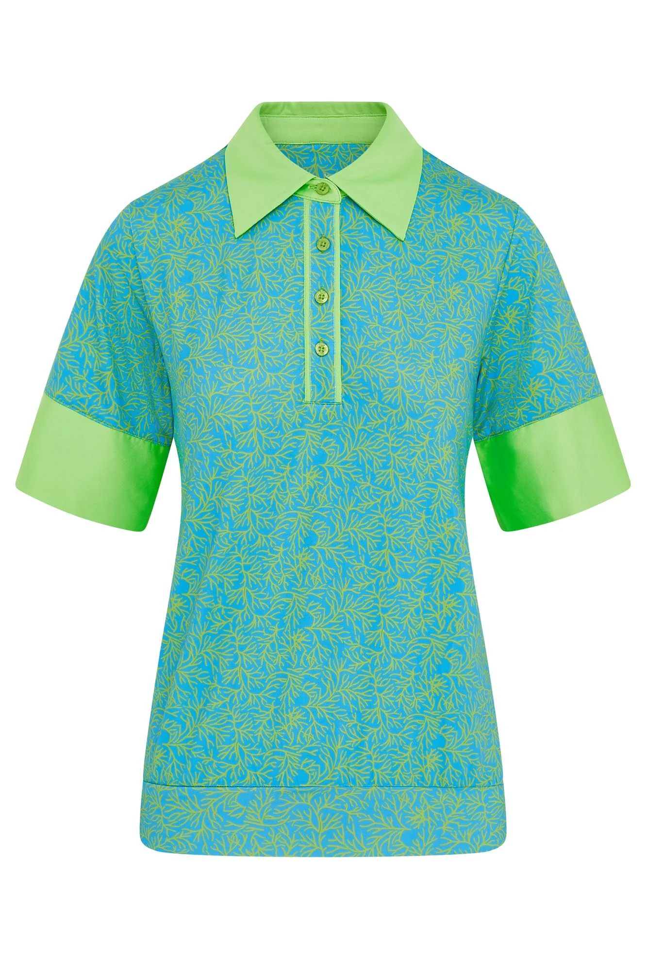 Horizon Half Sleeve Polo Ocean Bloom - Image 5