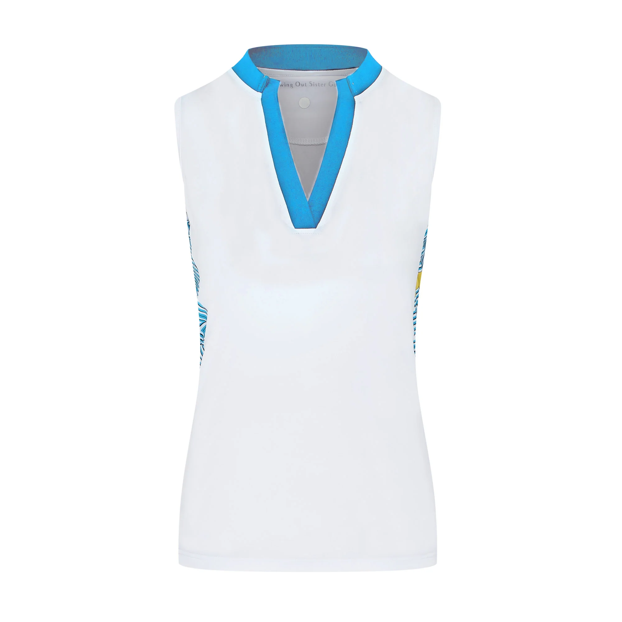 Lara Sleeveless Polo Wave Pattern - Image 4