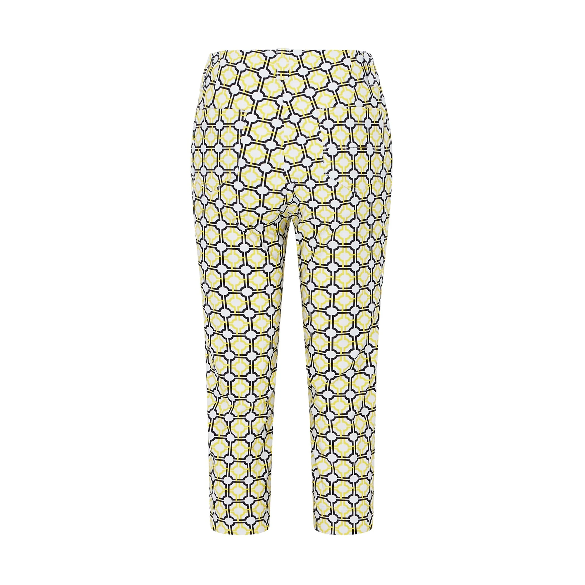 Lexi Pull On Capri Sunshine & Navy - Image 3