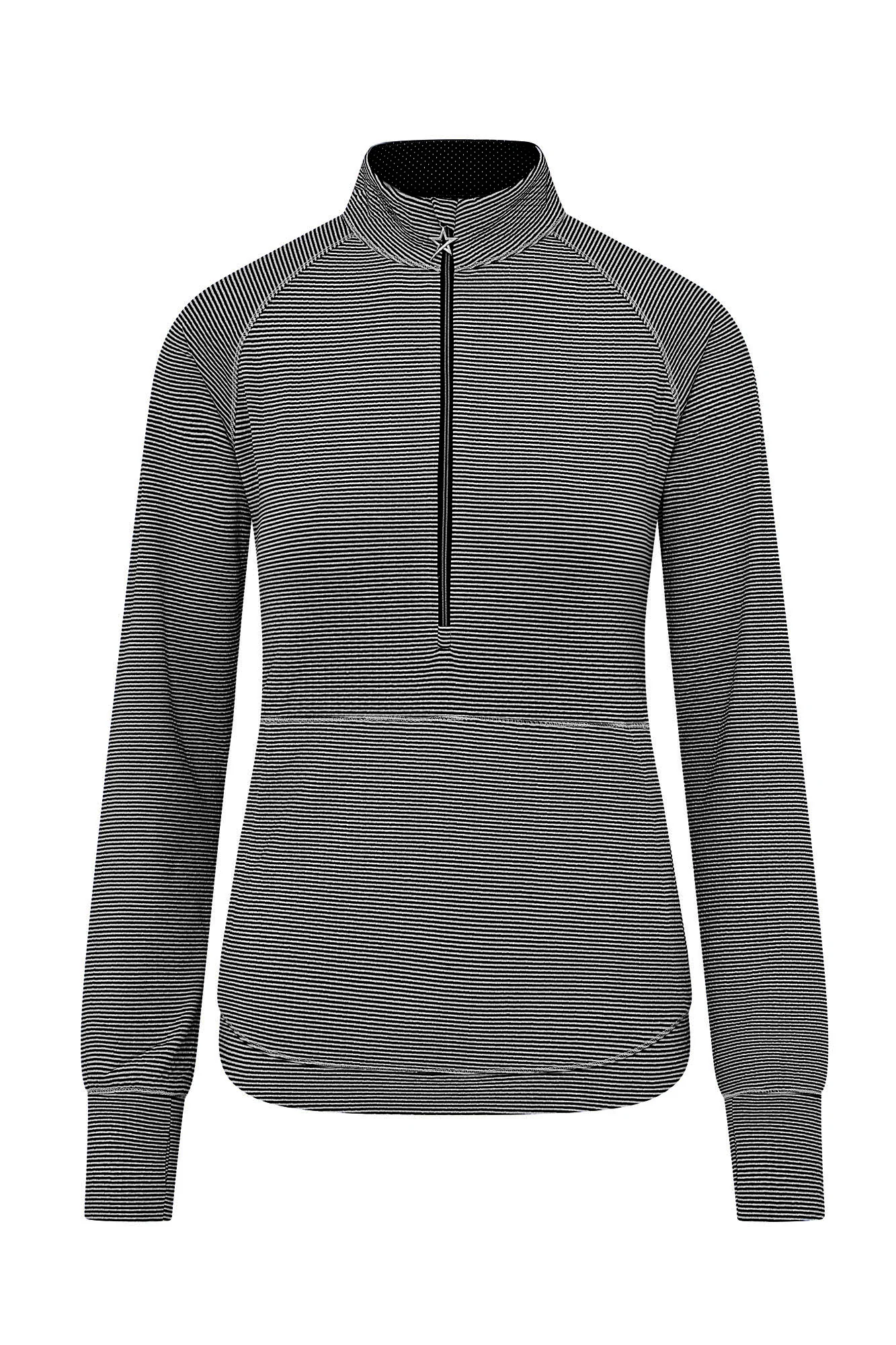 Lottie Stripe 1/4 Zip Black & White - Image 5