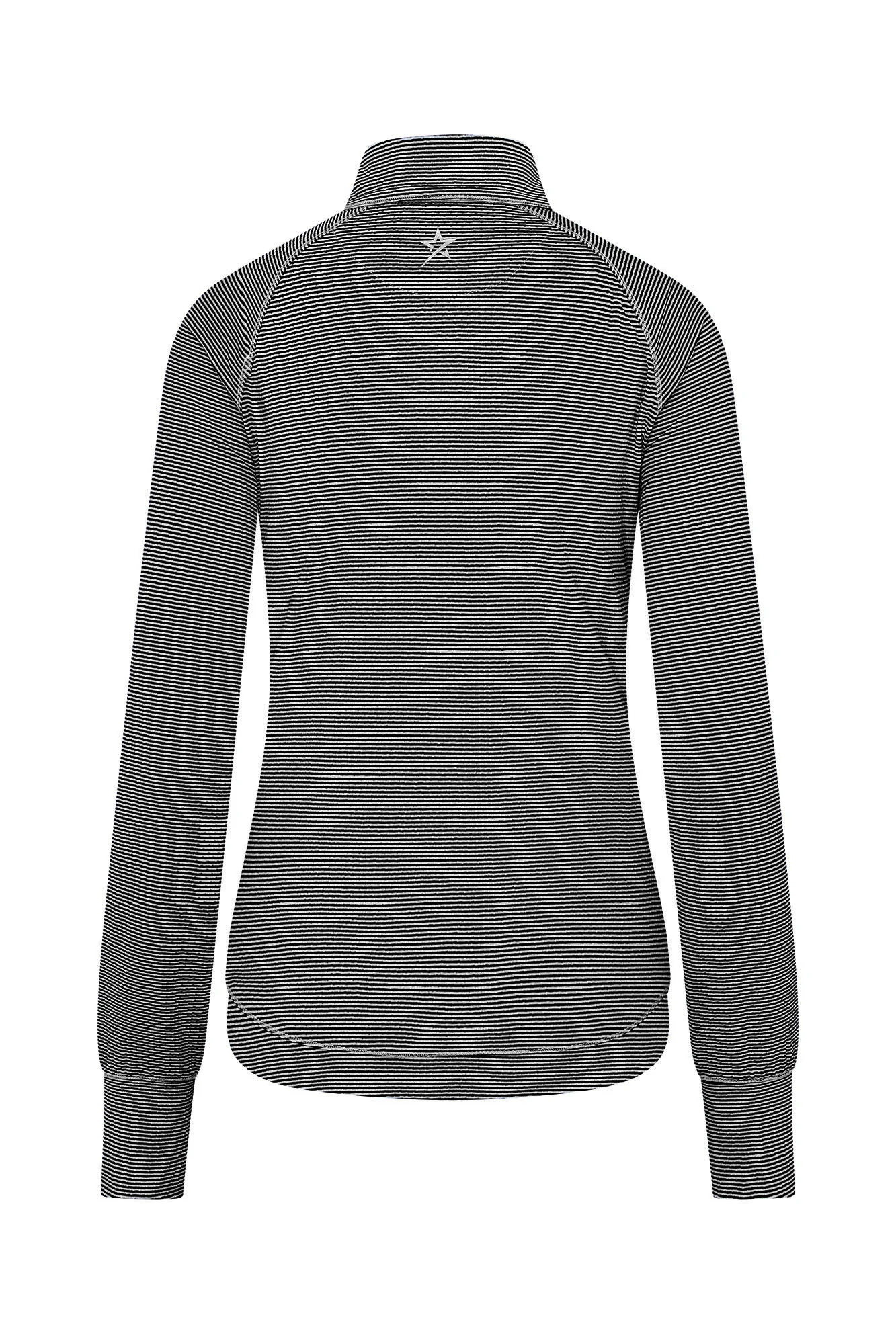 Lottie Stripe 1/4 Zip Black & White - Image 6
