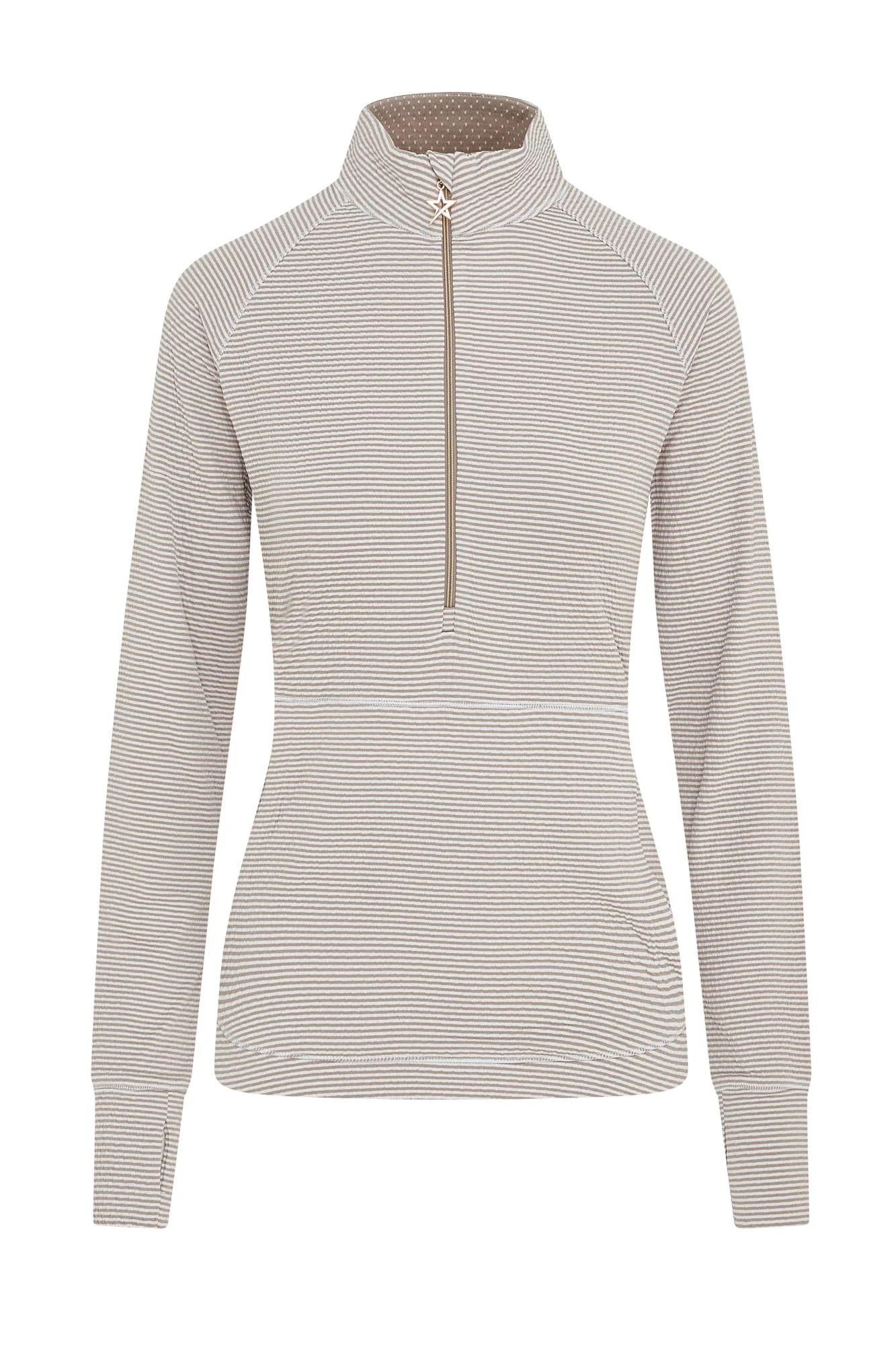 Lottie Stripe 1/4 Zip Elephant & White - Image 4