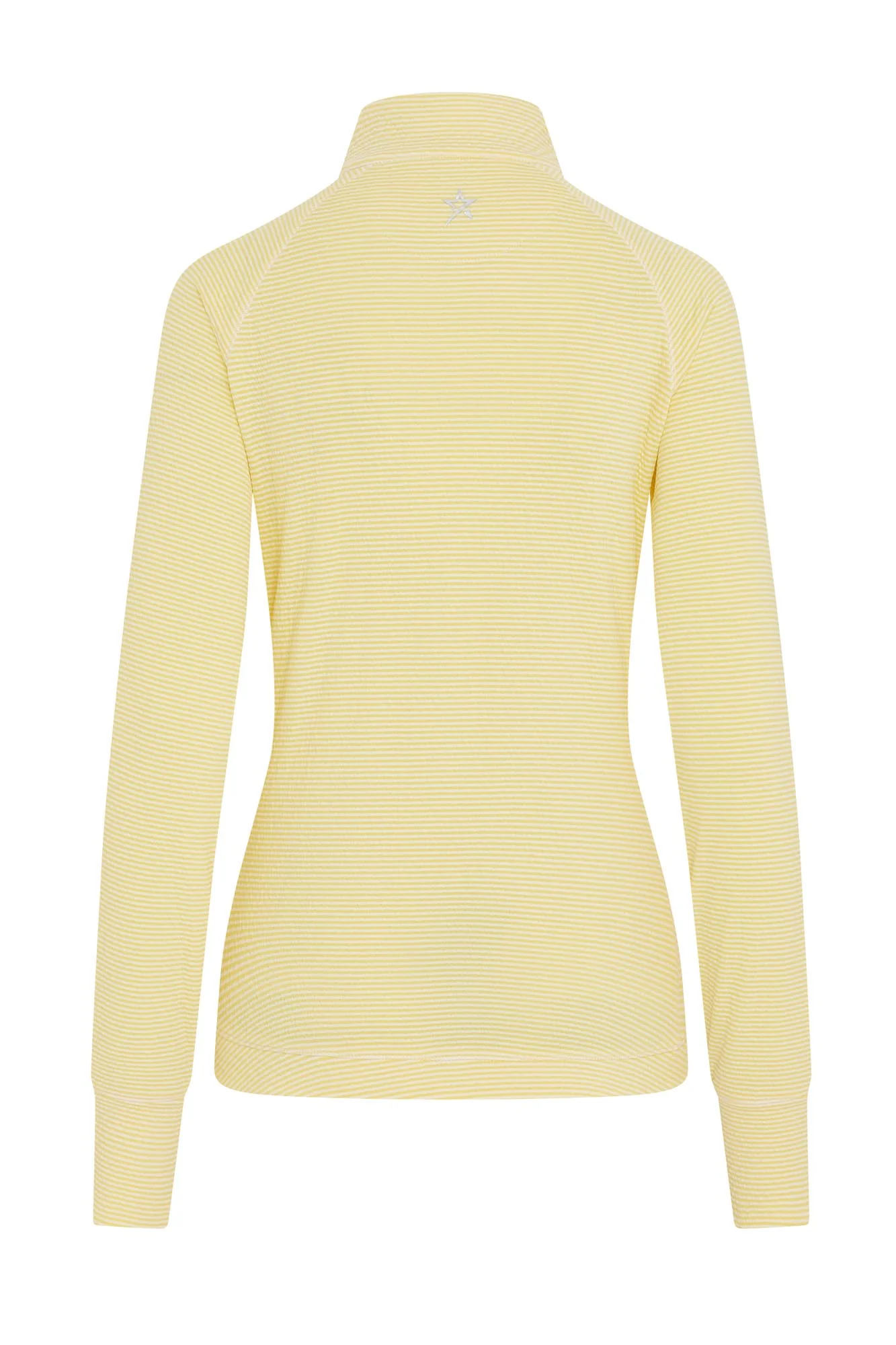 Lottie Stripe 1/4 Zip Lemon Drop & White - Image 3