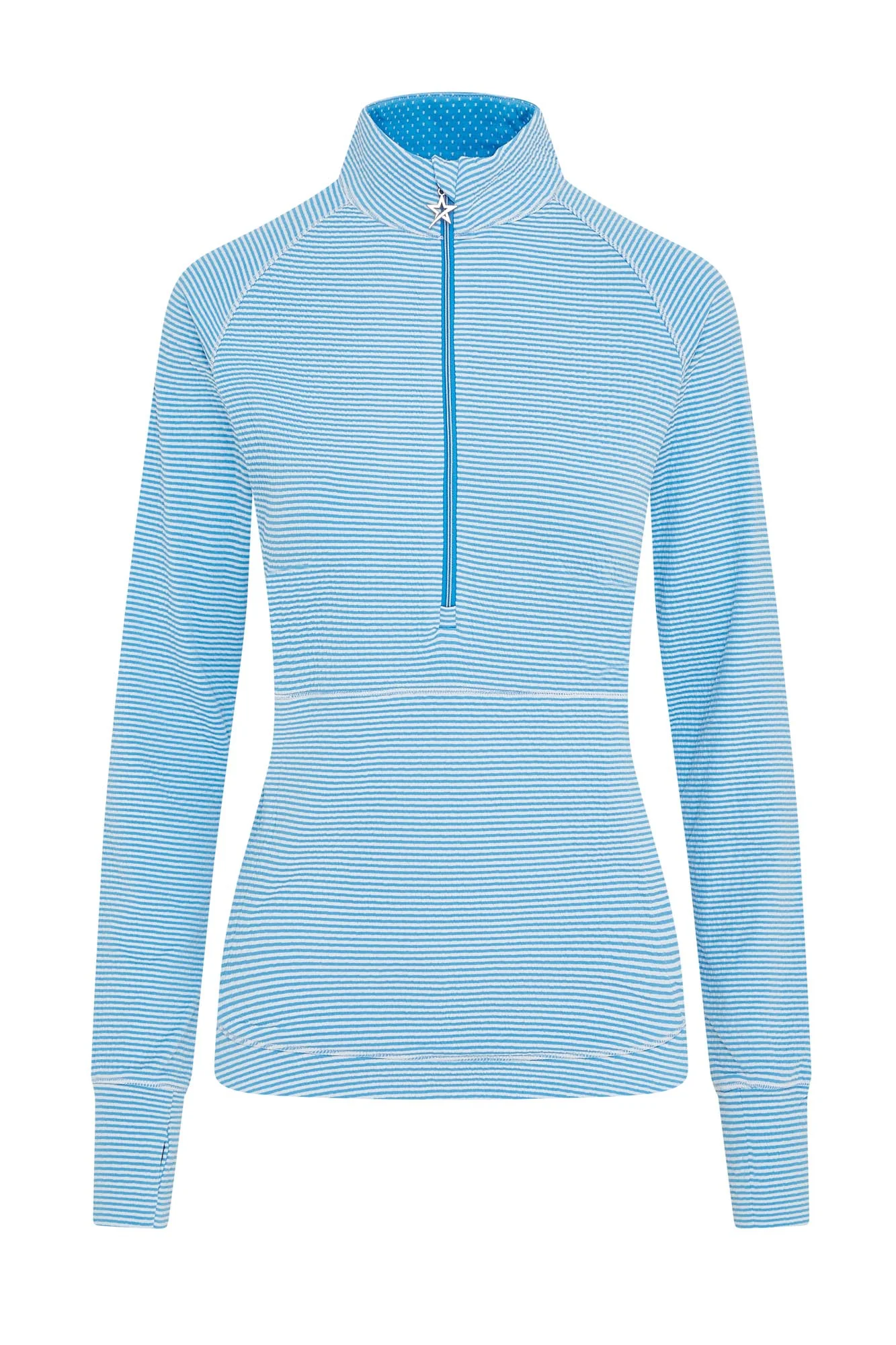 Lottie Stripe 1/4 Zip Ocean & White - Image 7