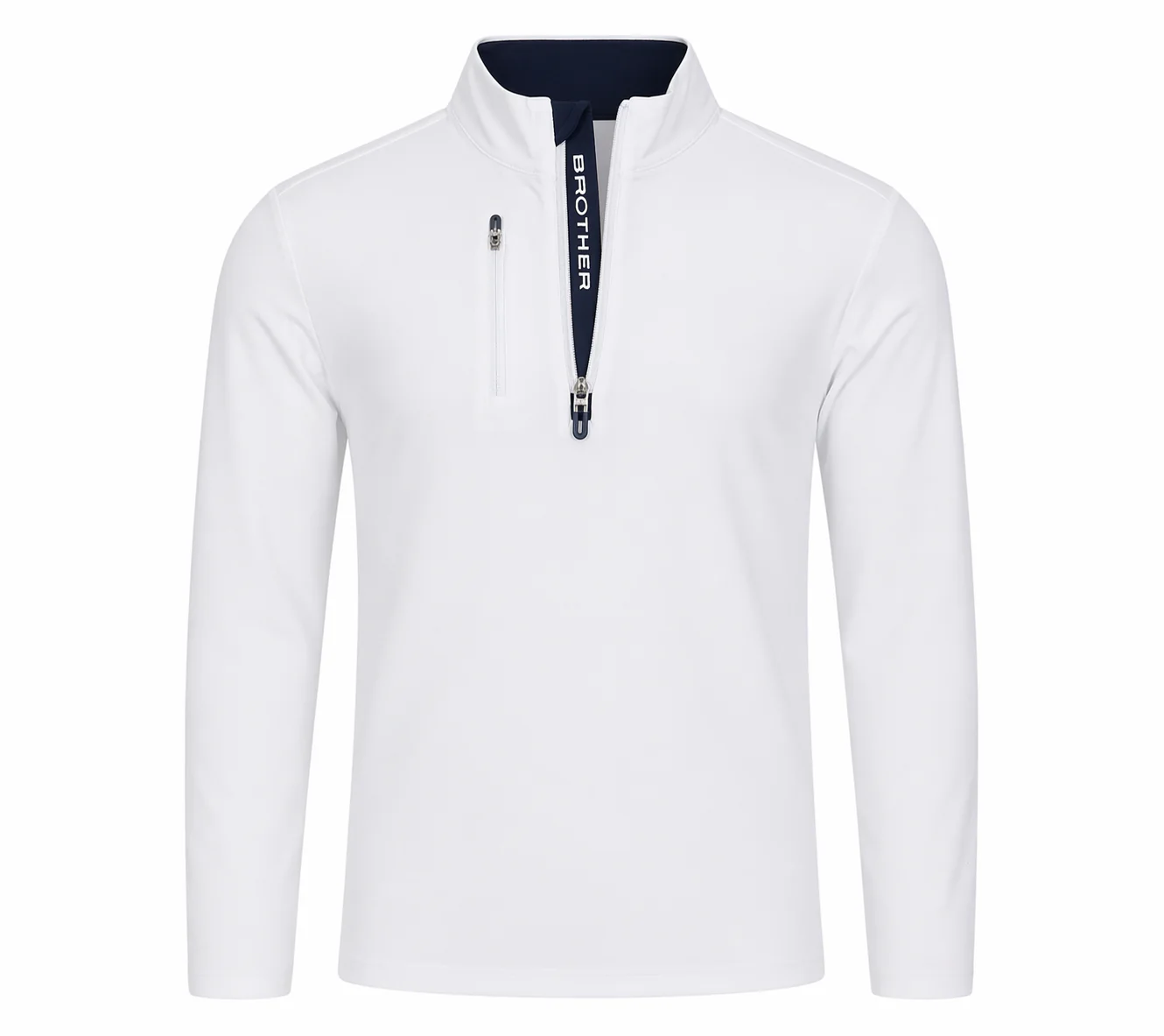 Luke 1/4 Zip Mid Layer White - Image 3