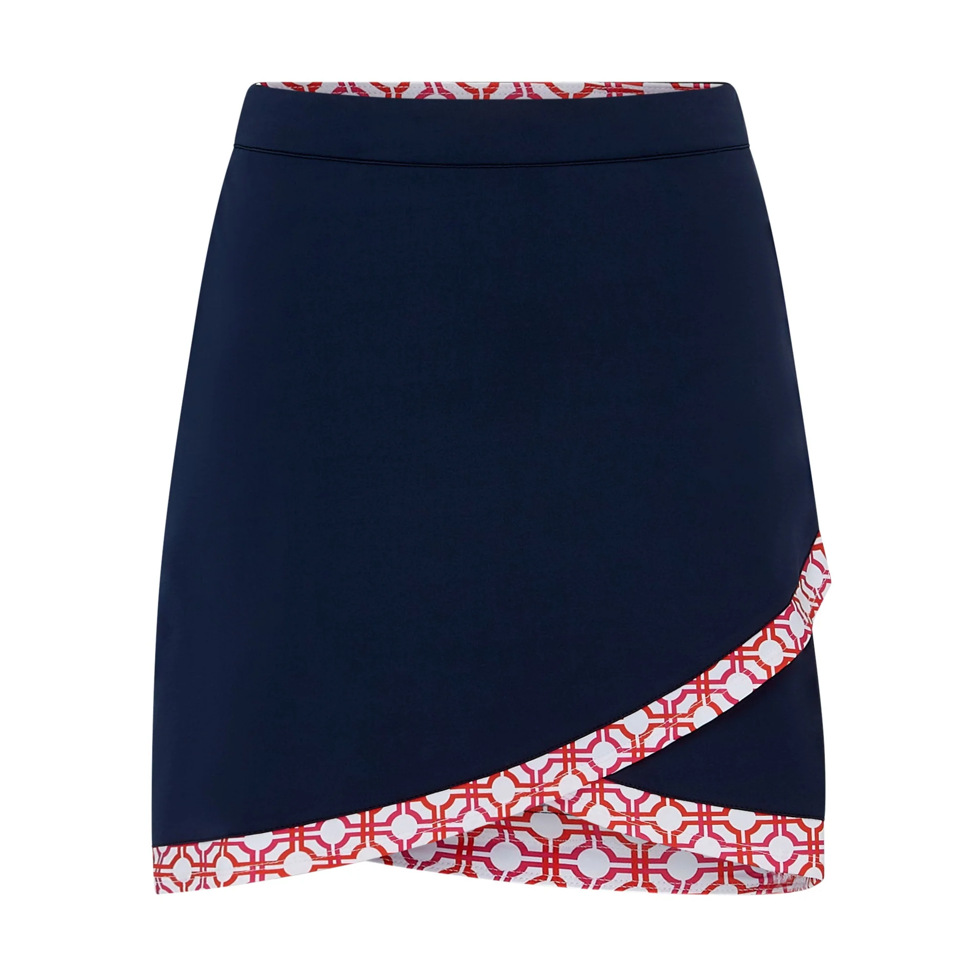 Milly Patterned Scalloped Skort Lush Pink & Mandarin - Image 3