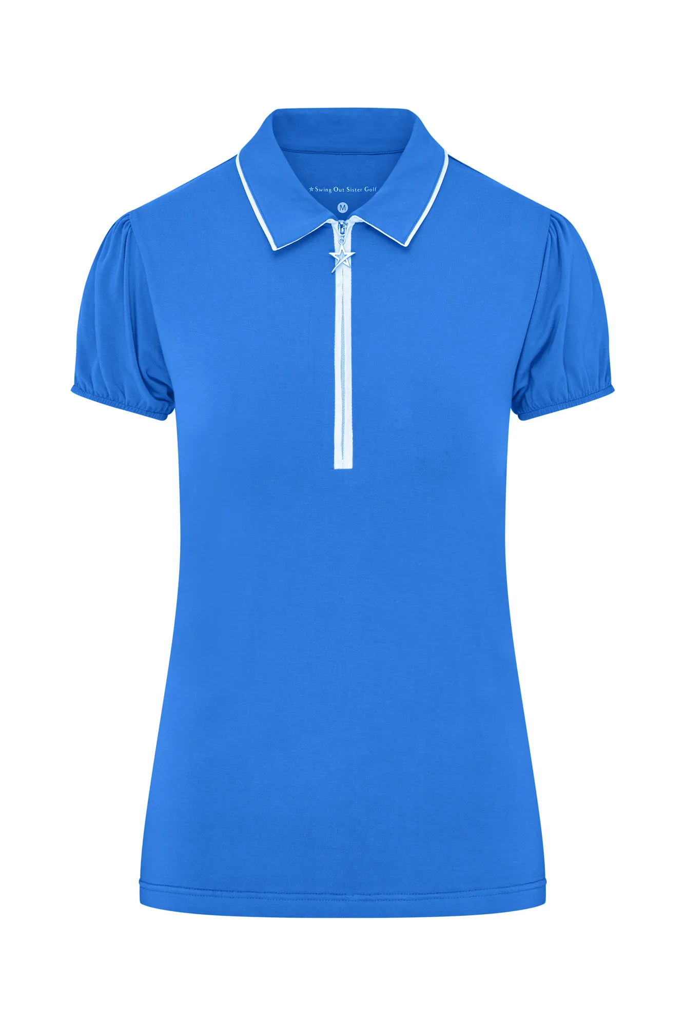Minny Puffed Cap Sleeve Cobalt & White - Image 3