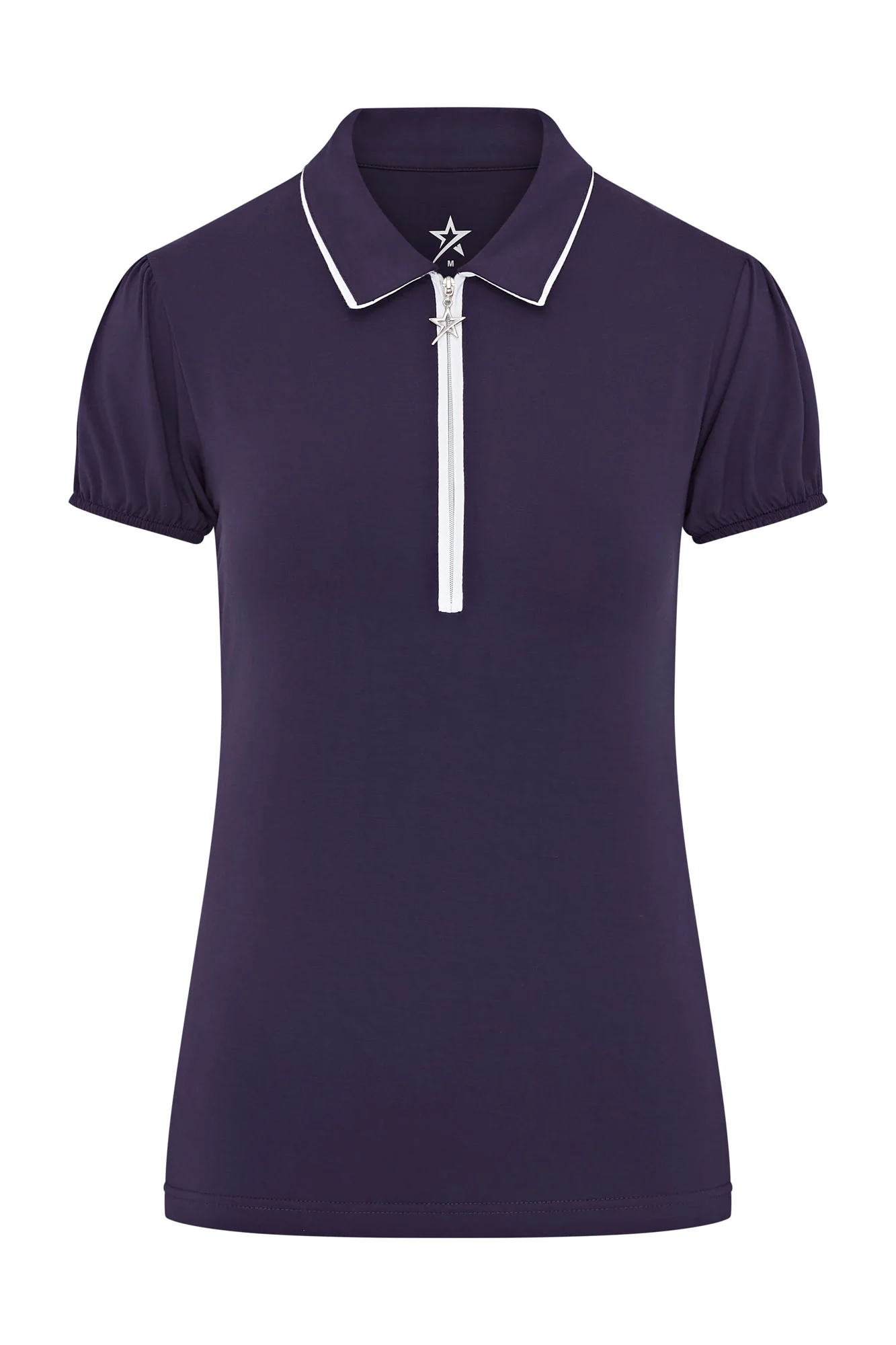 Minny Puffed Cap Sleeve Navy & White - Image 5