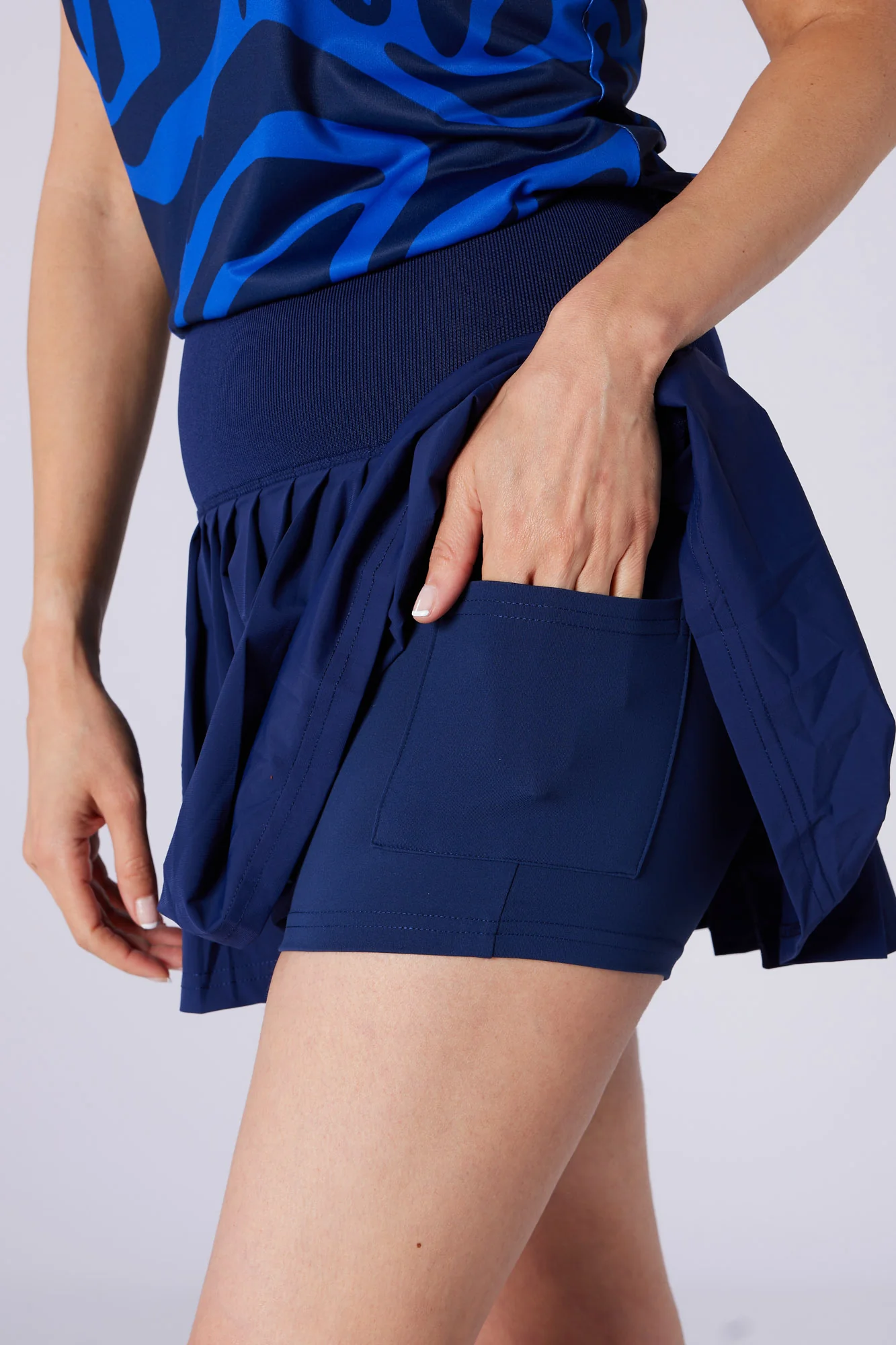 Molly Pleat Skort Twilight Blue - Image 4