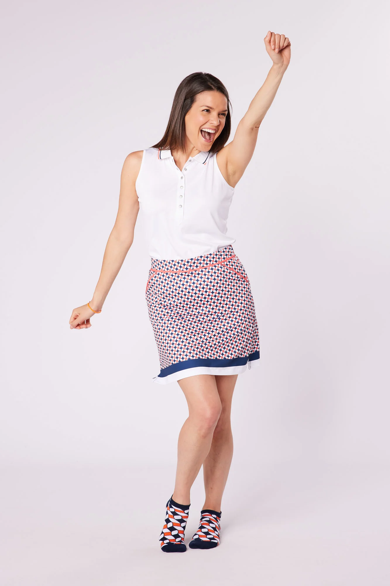 Pickle Contrast Collar Sleeveless White - Image 3