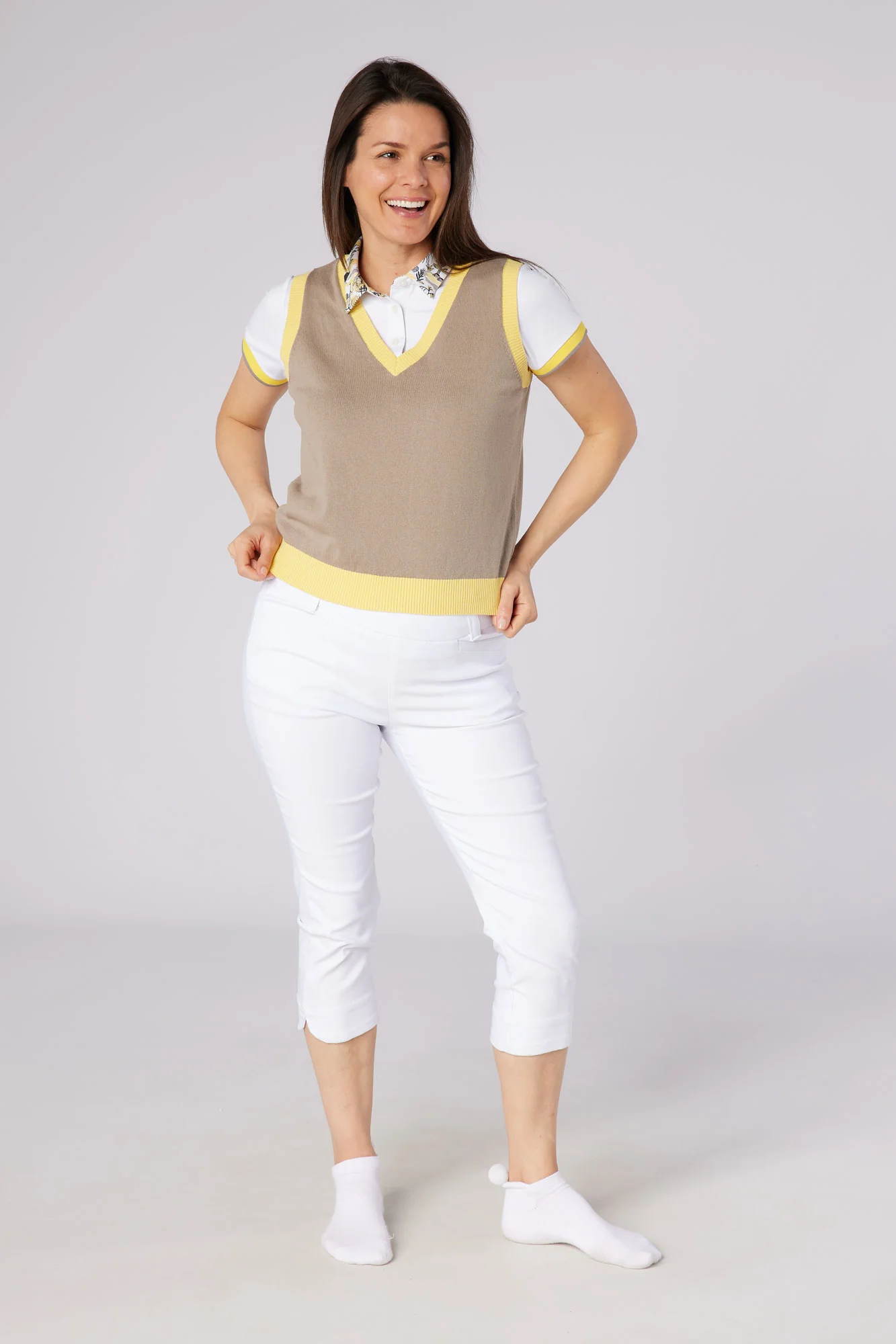 Point Cotton Slipover Elephant & Lemon - Image 3