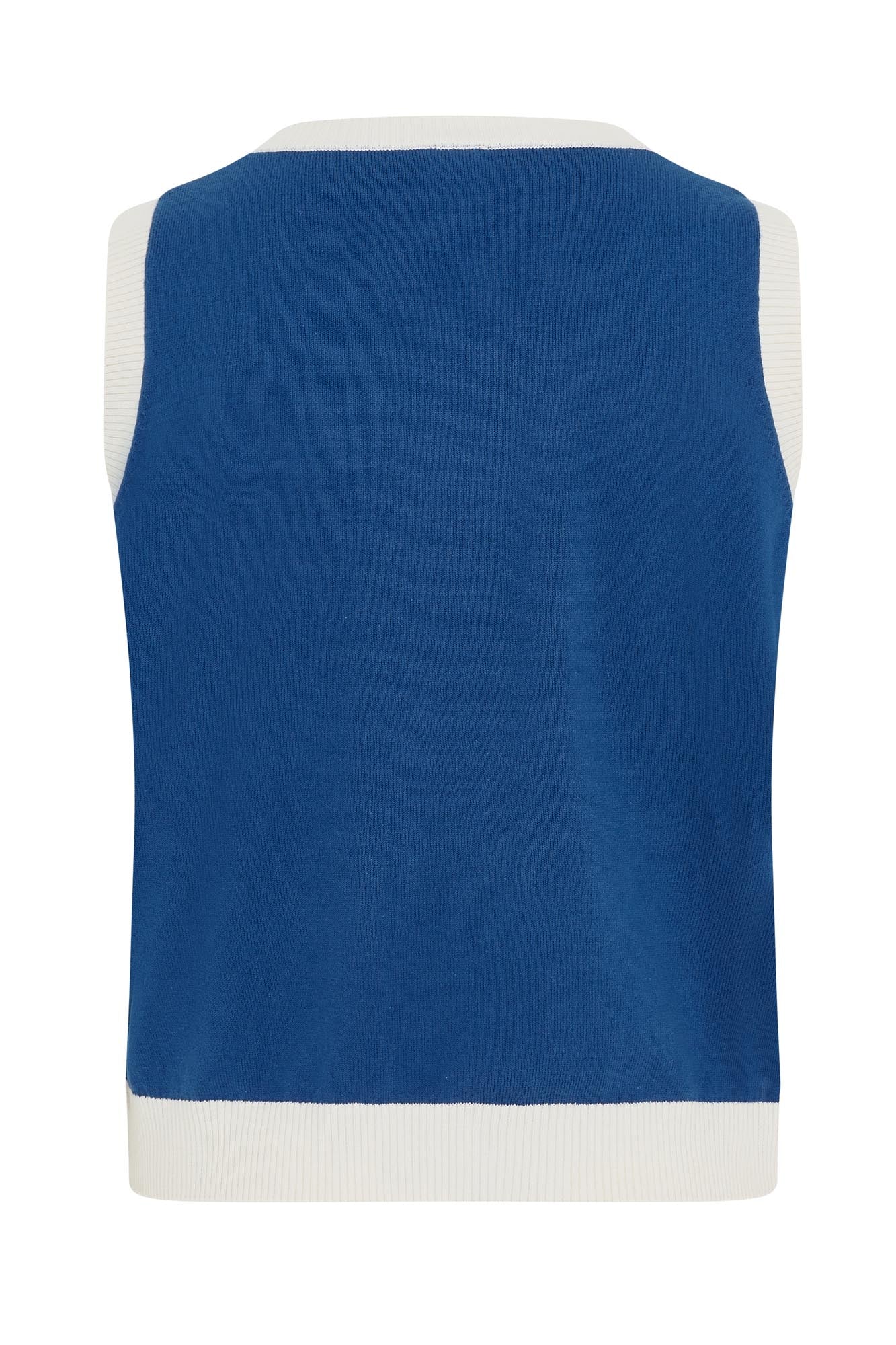 Point Cotton Slipover True Blue & White - Image 4