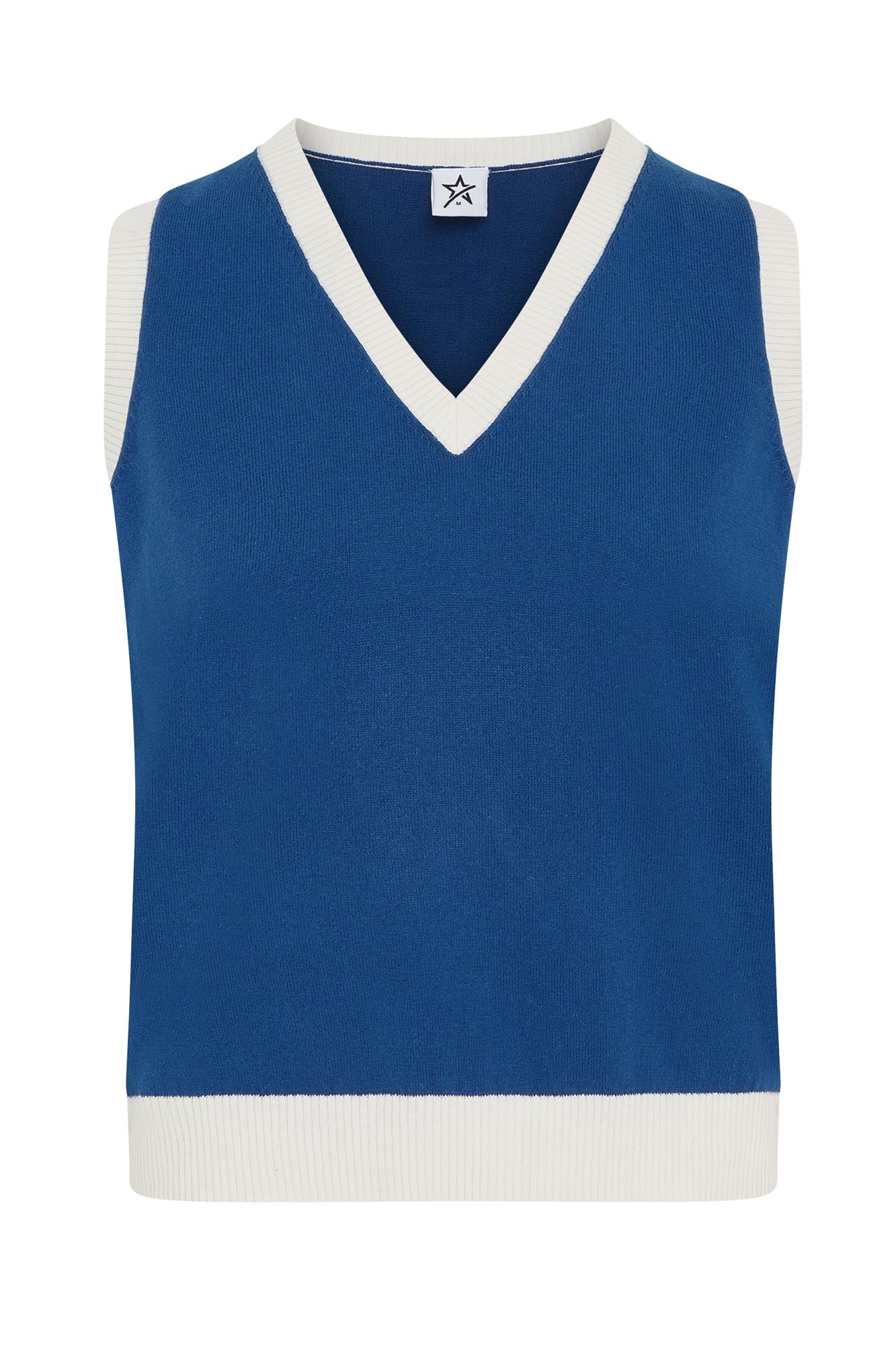 Point Cotton Slipover True Blue & White - Image 5