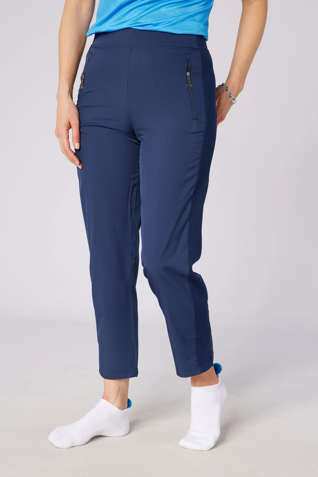 Sally Lightweight Trouser Navy - Image 3